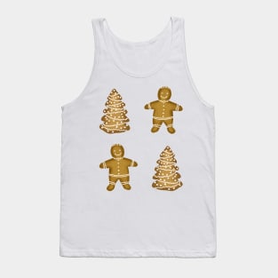 Gingerbread boys and trees Tank Top